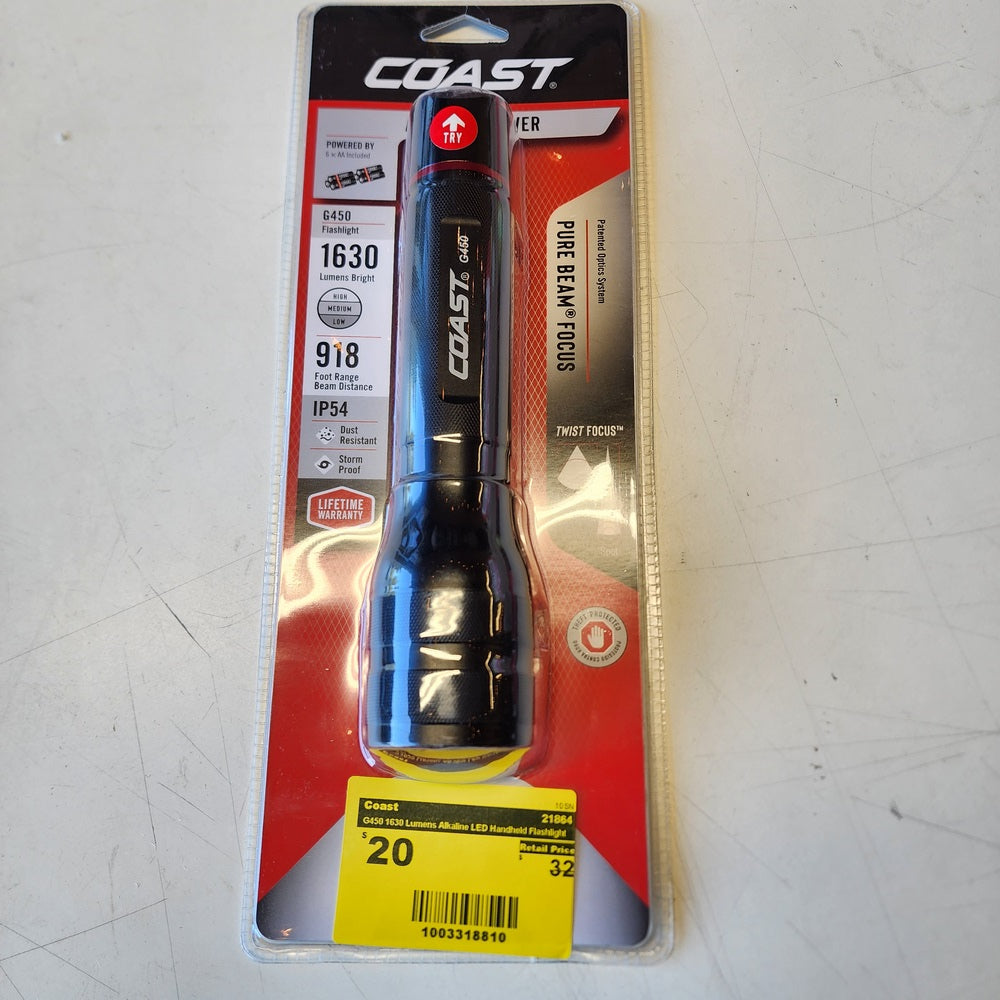 G450 1630 Lumens Alkaline LED Handheld Flashlight (21864) G450 1630 Lumens Alkaline LED Handheld Flashlight (21864)